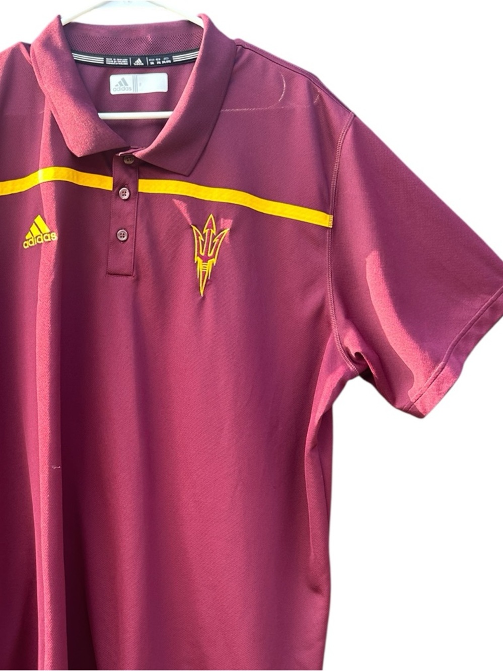 Adidas Arizona State Sun Devils
Men's Maroon & Gold Polo Shirt ClimaCool  2XL